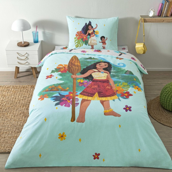 Taç Lisanslı Disney Moana Tek Kişilik Pamuk Nevresim Takımı