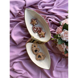 Mikasa Moor Dream Gold Oval Servis Tabağı 2 Bölmeli