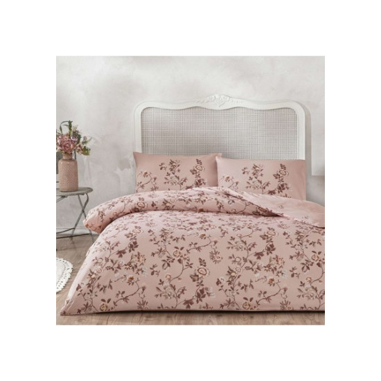 Taç 3464 Ranforce Çift Kişilik Nevresim Takımı Sorel Pembe-1000051038