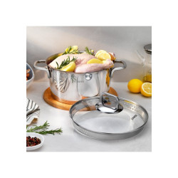 Schafer New Stahl 24 Cm.2 Prç.Çelik Derin Tencere-Inox-1S6440-13001-INX03
