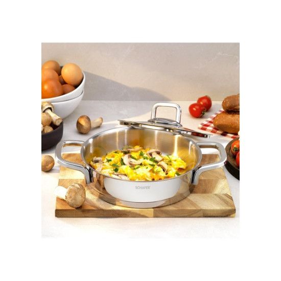 Schafer New Stahl 22Cm.2 Prç.Çelik Kapaklı Sahan-Inox-1S6440-13009-INX01