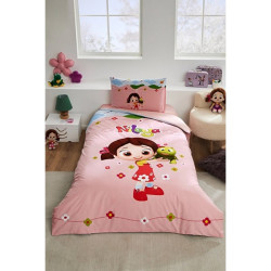 Özdilek Niloya Heart Havlu Bornoz Set Pembe 7 -8 Yaş