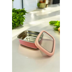 Vip Dikdörtgen Saklama Kabı 1,4L-Pembe-VP-930