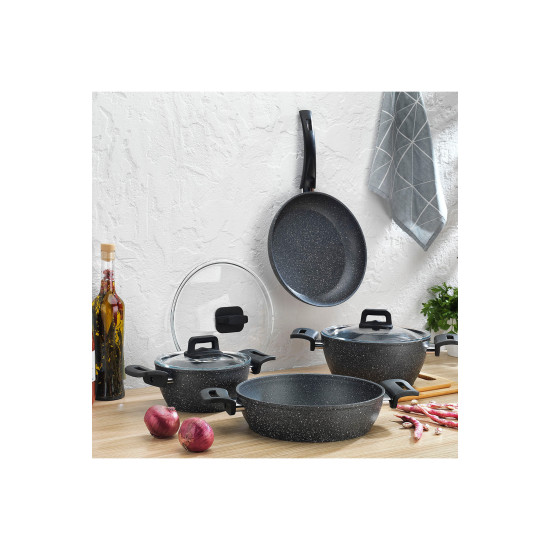Schafer New Stark 7 Parça Granit Tencere Seti