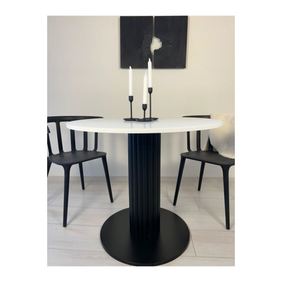 Cewi Yuvarlak Masa 75cm Siyah