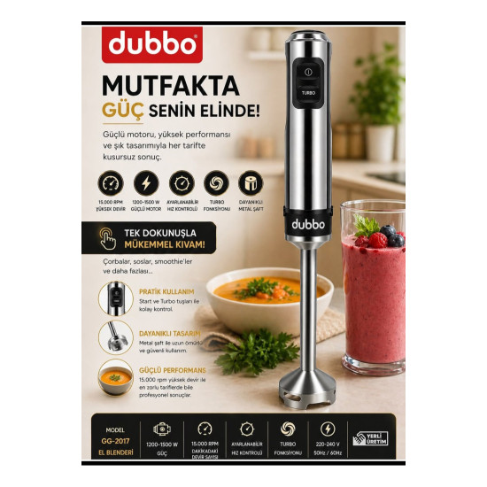 Dubbo Çelik El Blender-Dub-Bld34