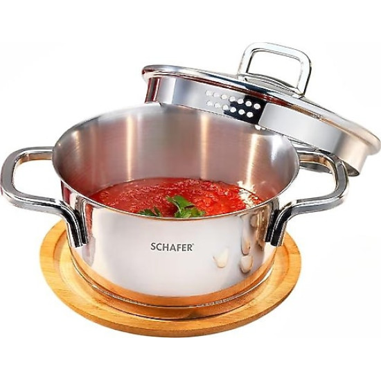 Schafer New Stahl 16Cm. 2 Prç.Çelik Tencere-Inox-1S6440-13001-INX01