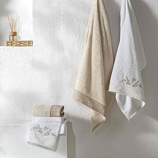 Taç 1840 Pure Cotton Hamam Seti-Irıs Krem Camel-1500222678
